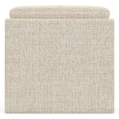Platinum Linen Style Fabric | Rockwood Cube Storage Ottoman in Linen
