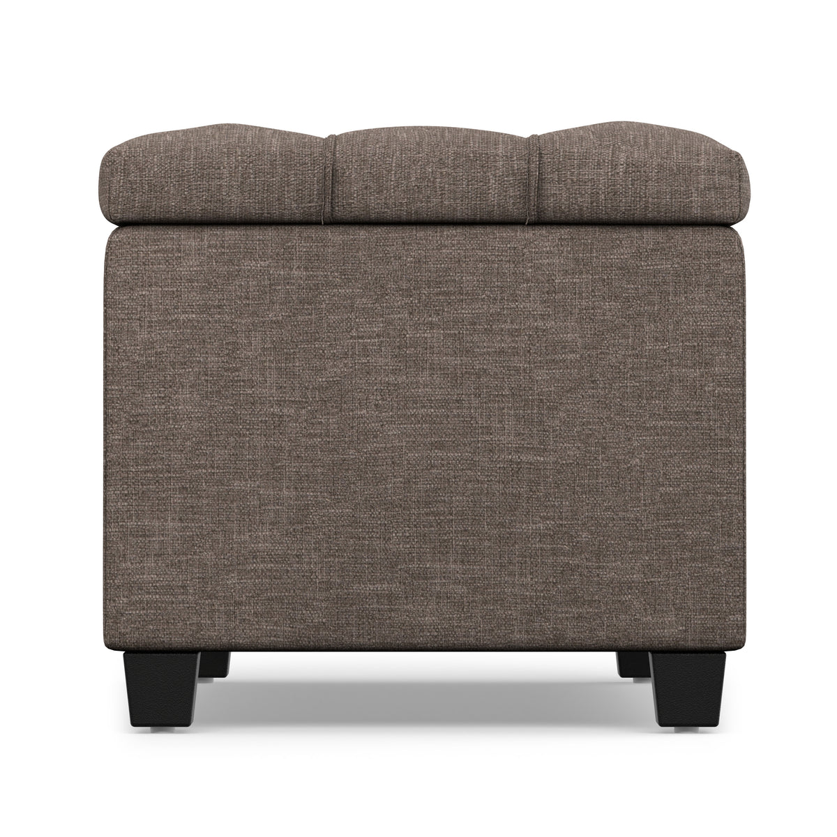 Fawn Brown Linen Style Fabric | Sienna Storage Ottoman in Linen