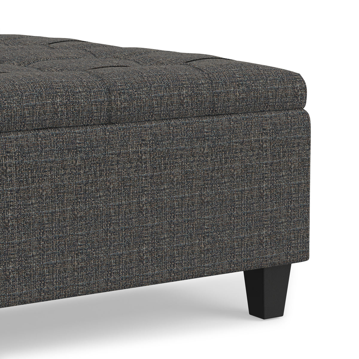 Ebony Tweed Style Fabric | Harrison Coffee Table Ottoman in Tweed