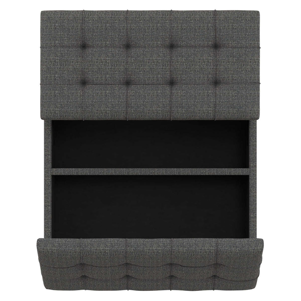 Ebony Tweed Style Fabric | Harrison Coffee Table Ottoman in Tweed