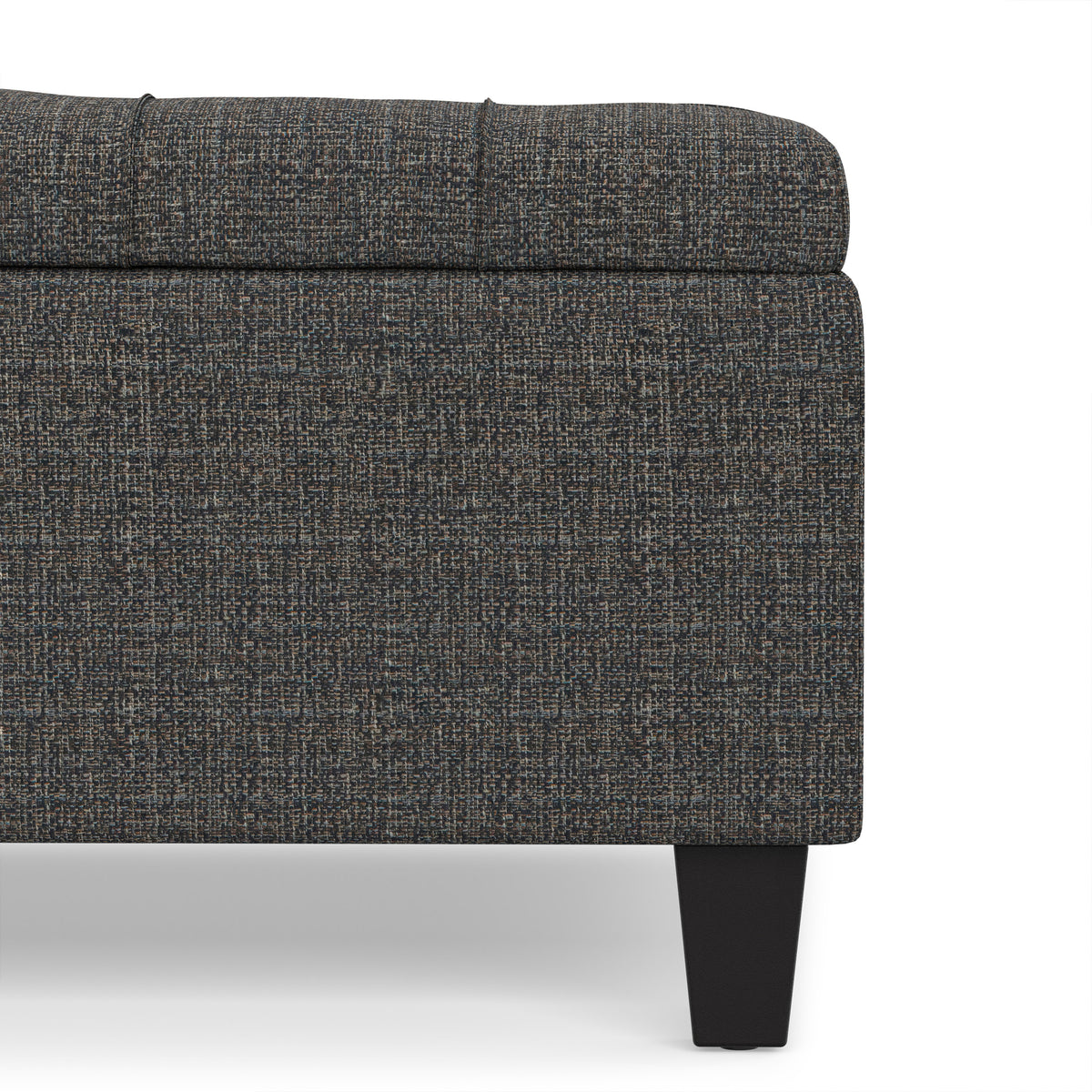 Ebony Tweed Style Fabric | Harrison Coffee Table Ottoman in Tweed