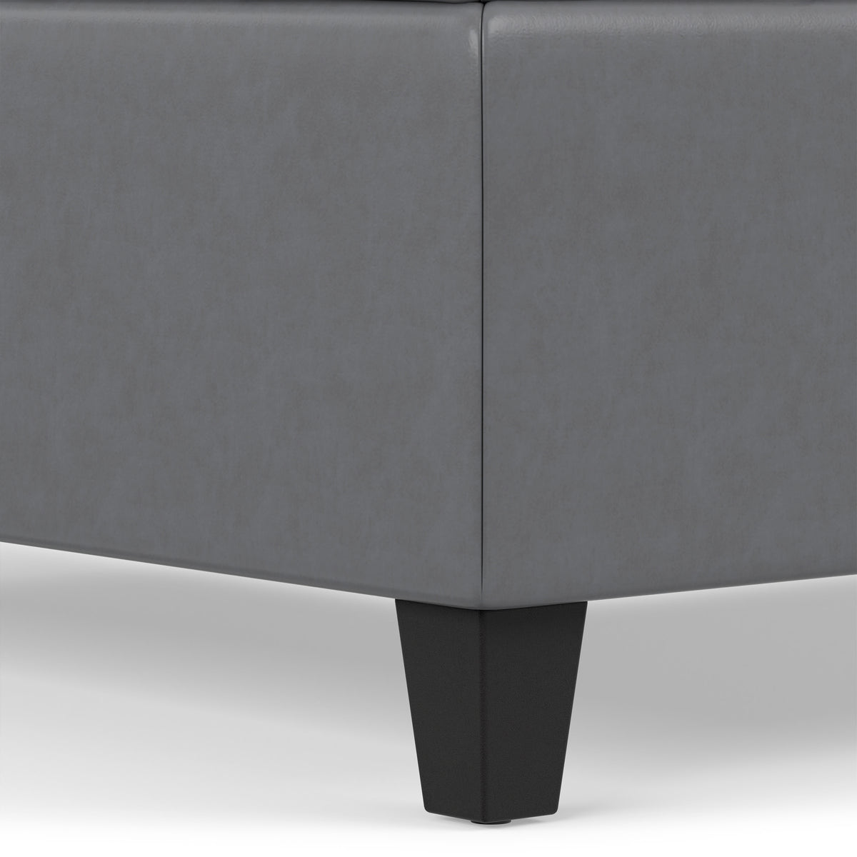 Stone Grey Vegan Leather | Harrison Coffee Table Storage Ottoman
