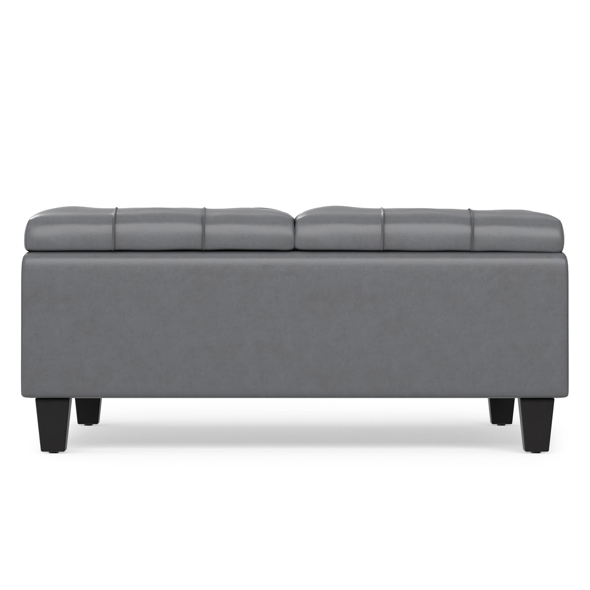 Stone Grey Vegan Leather | Harrison Coffee Table Storage Ottoman