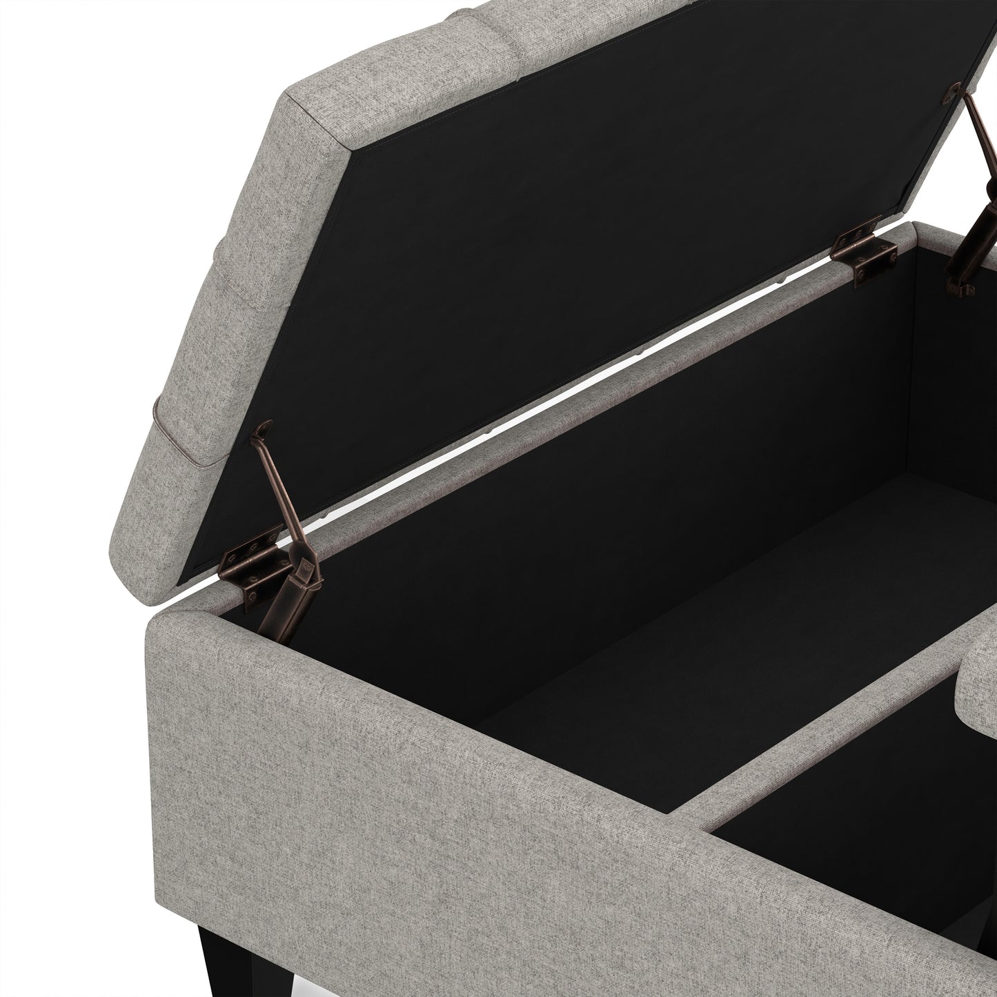 Cloud Grey Linen Style Fabric | Harrison Coffee Table Storage Ottoman