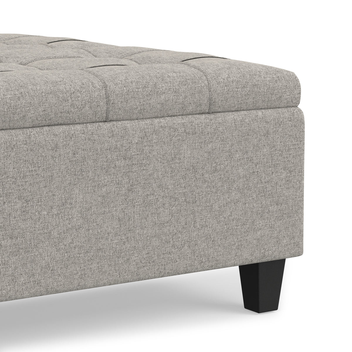 Cloud Grey Linen Style Fabric | Harrison Coffee Table Storage Ottoman