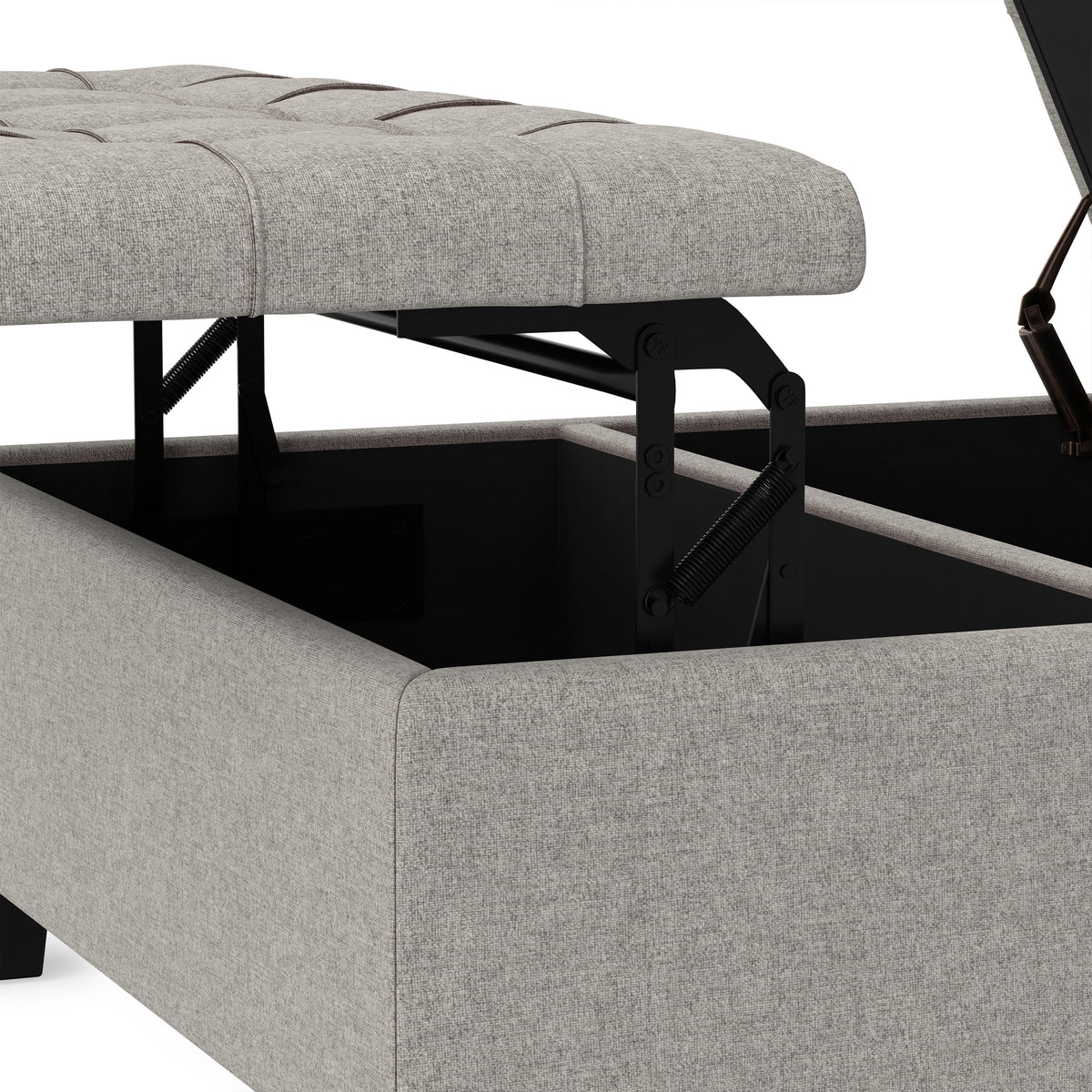 Cloud Grey Linen Style Fabric | Harrison Coffee Table Storage Ottoman