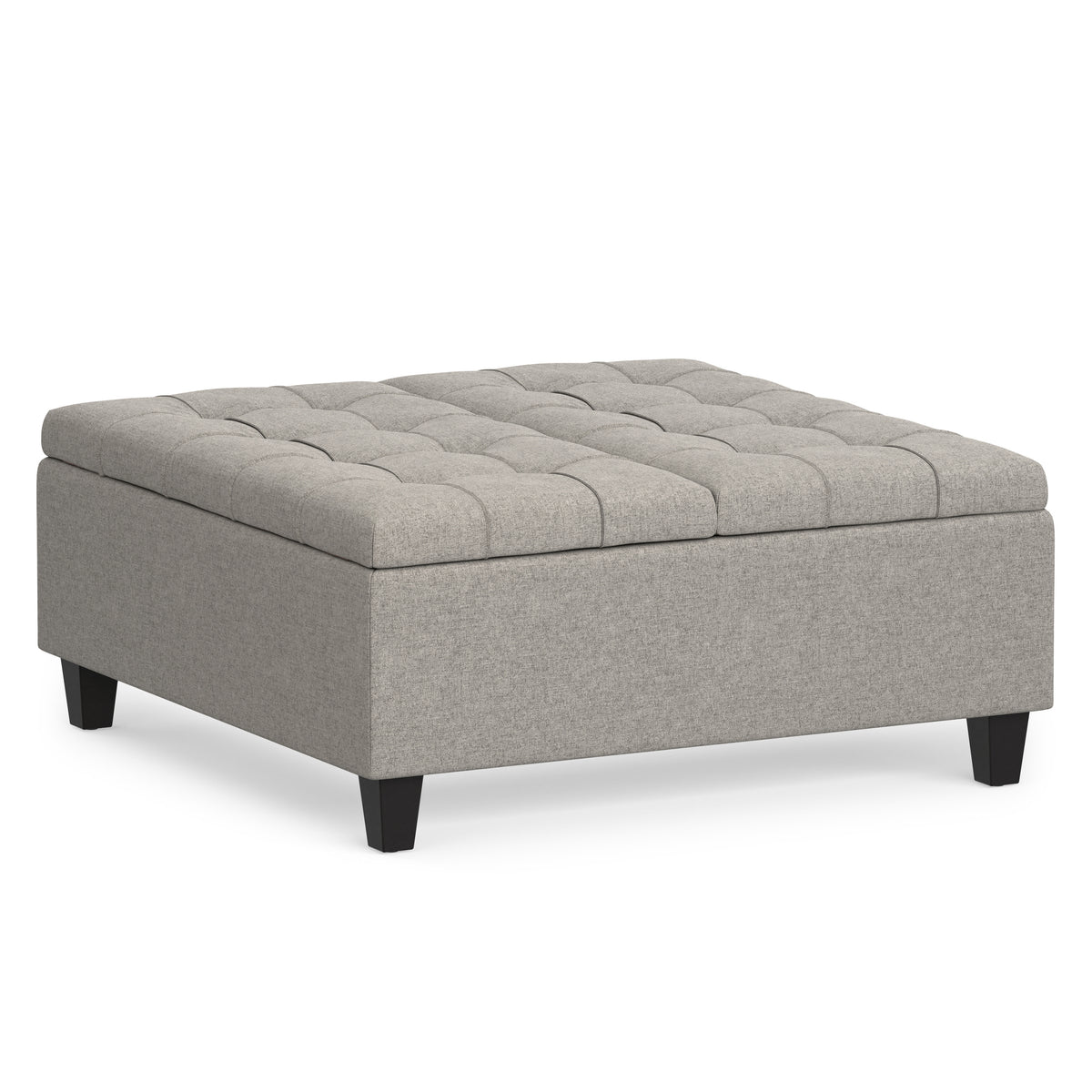 Cloud Grey Linen Style Fabric | Harrison Coffee Table Storage Ottoman