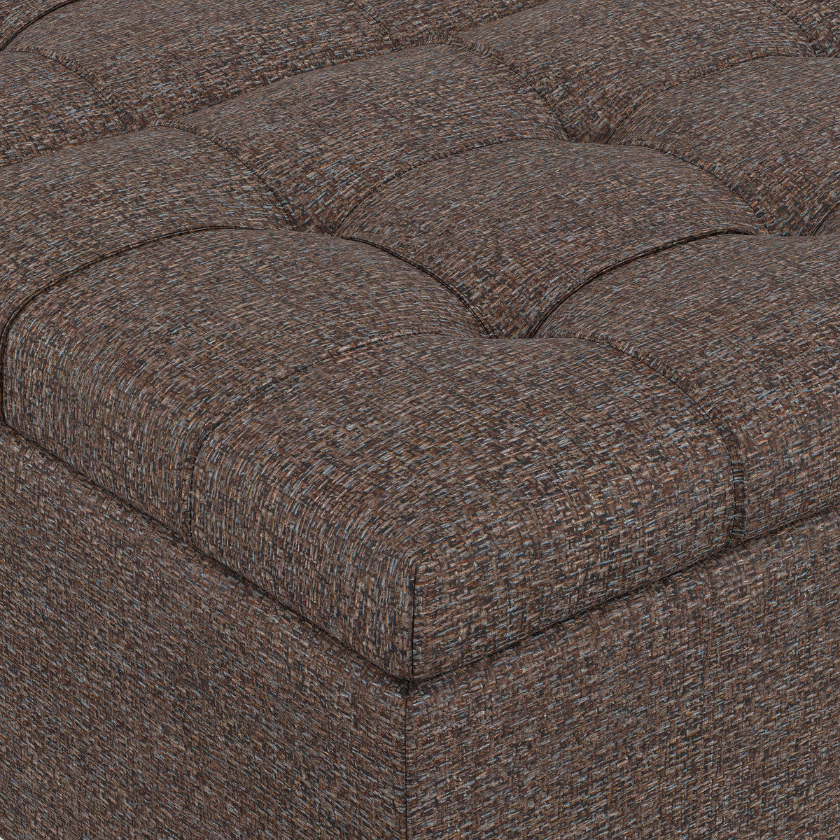 Mink Brown Tweed Style Fabric | Harrison Coffee Table Ottoman in Tweed