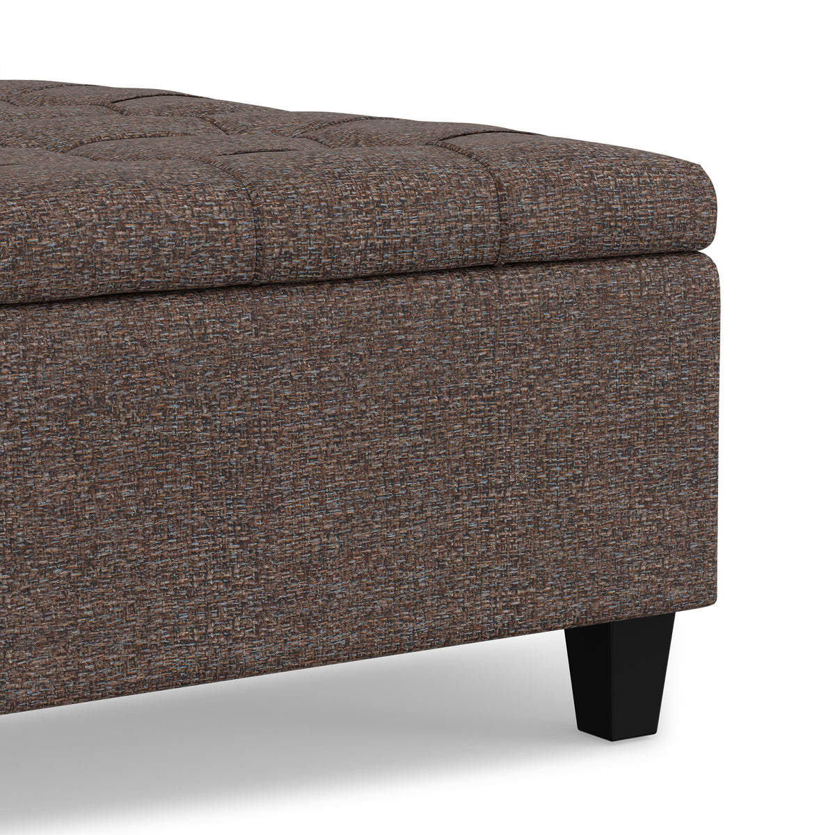 Mink Brown Tweed Style Fabric | Harrison Coffee Table Ottoman in Tweed