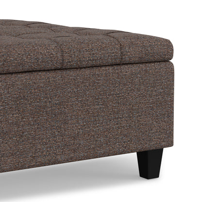 Mink Brown Tweed Style Fabric | Harrison Coffee Table Ottoman in Tweed