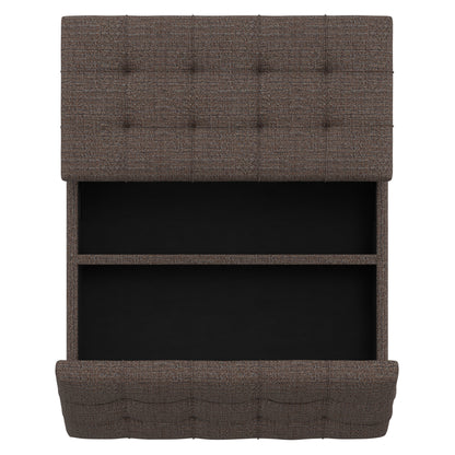 Mink Brown Tweed Style Fabric | Harrison Coffee Table Ottoman in Tweed