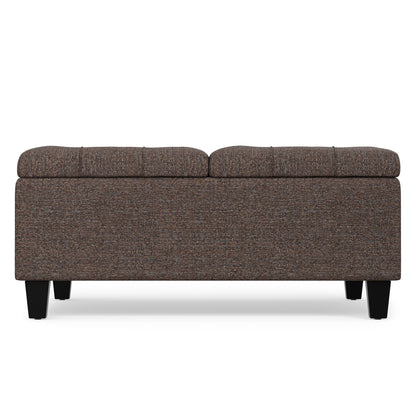 Mink Brown Tweed Style Fabric | Harrison Coffee Table Ottoman in Tweed