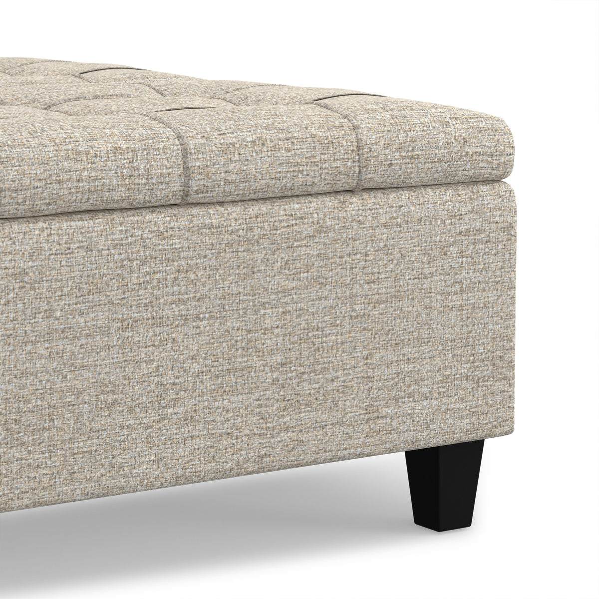 Platinum Tweed Style Fabric | Harrison Coffee Table Ottoman in Tweed
