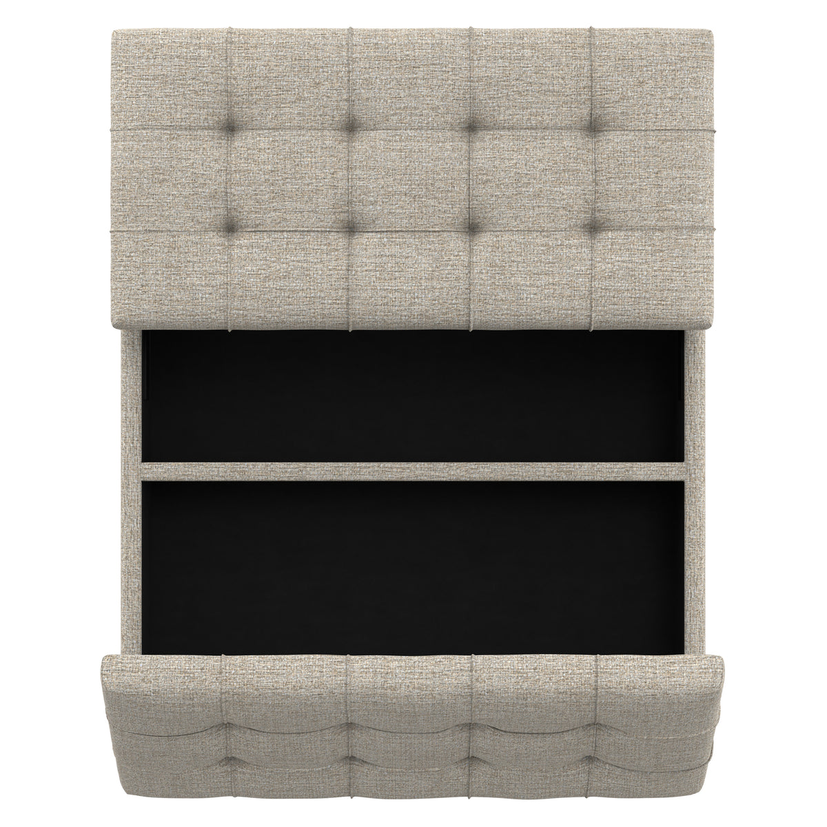 Platinum Tweed Style Fabric | Harrison Coffee Table Ottoman in Tweed