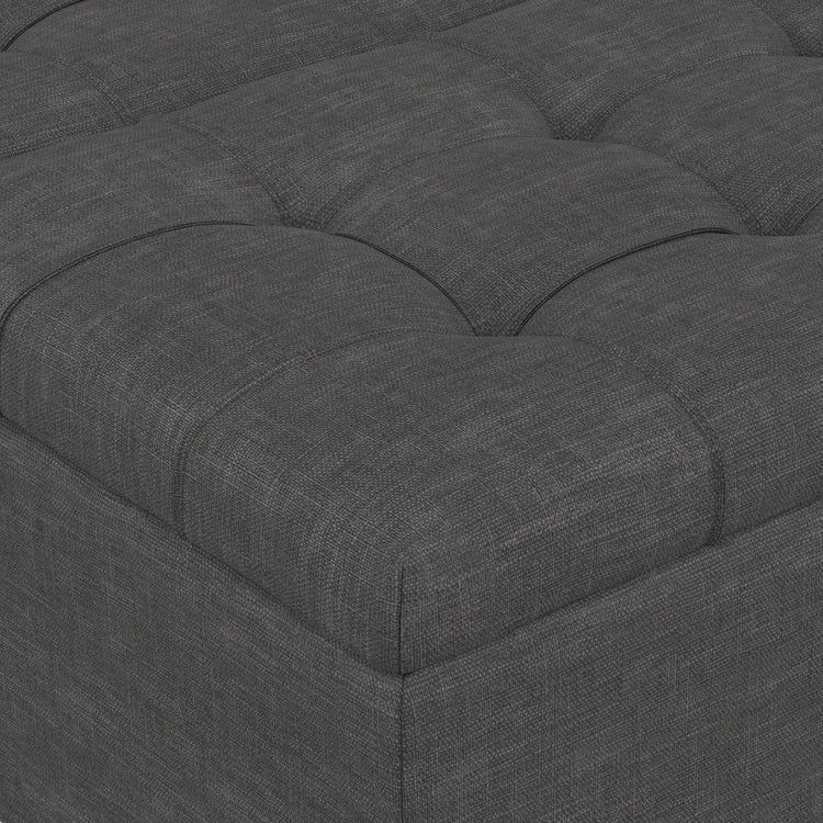 Slate Grey Linen Style Fabric | Harrison Coffee Table Storage Ottoman