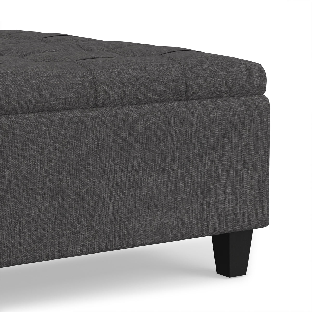 Slate Grey Linen Style Fabric | Harrison Coffee Table Storage Ottoman