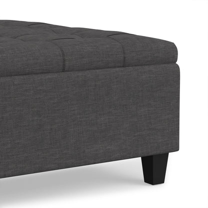 Slate Grey Linen Style Fabric | Harrison Coffee Table Storage Ottoman