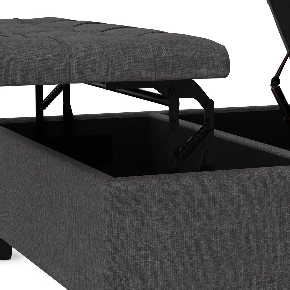 Slate Grey Linen Style Fabric | Harrison Coffee Table Storage Ottoman