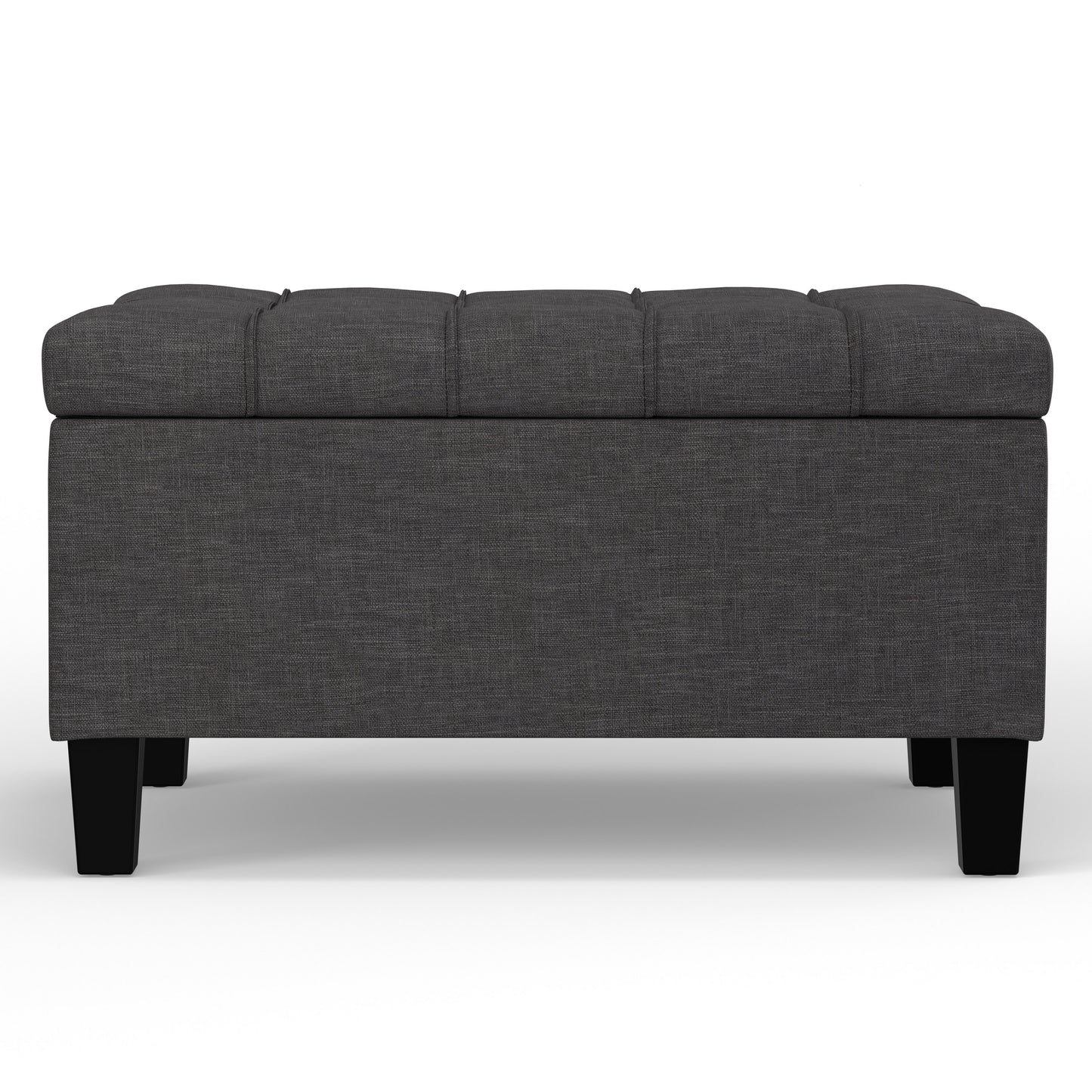 Slate Grey Linen Style Fabric | Harrison Small Coffee Table Ottoman in Linen
