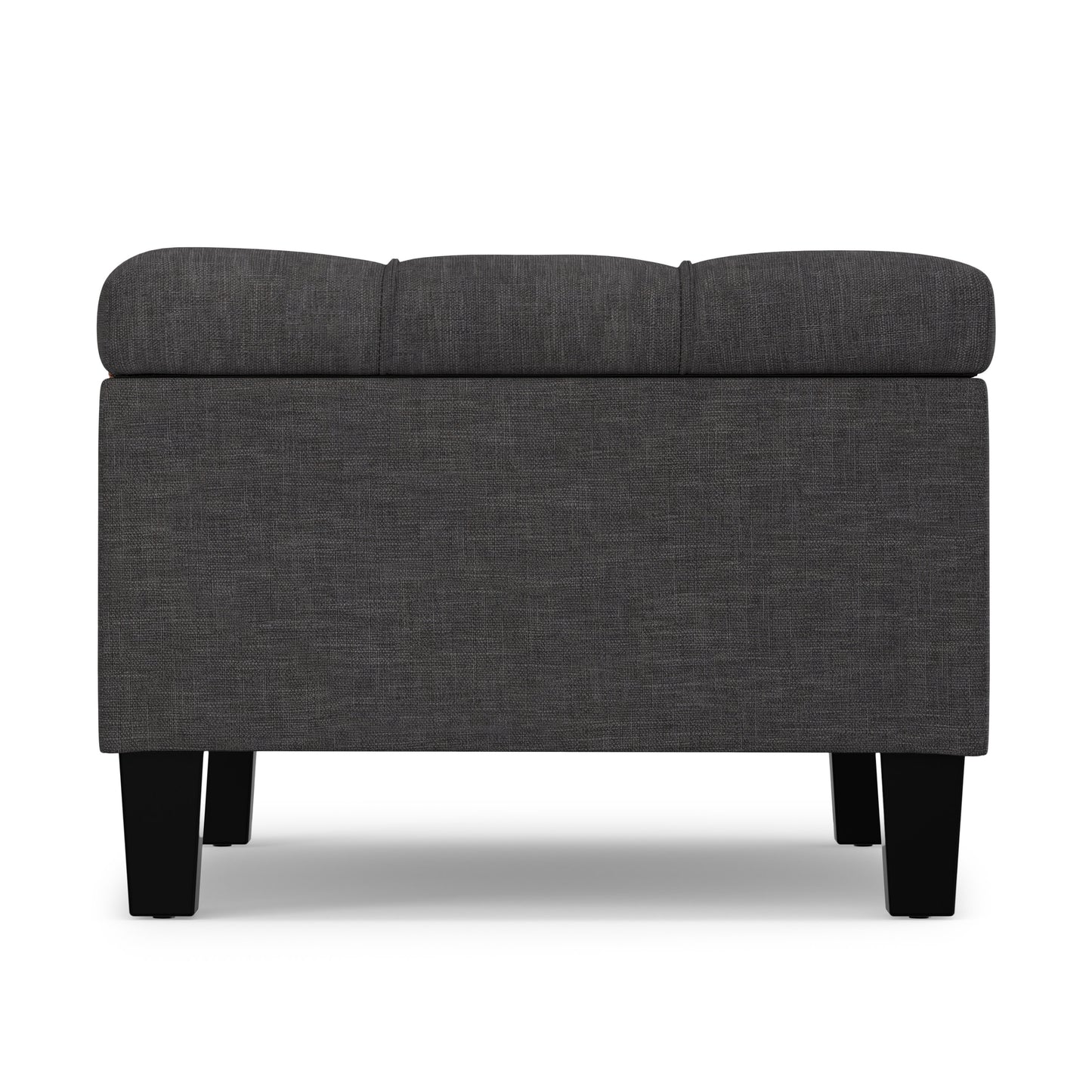 Slate Grey Linen Style Fabric | Harrison Small Coffee Table Ottoman in Linen
