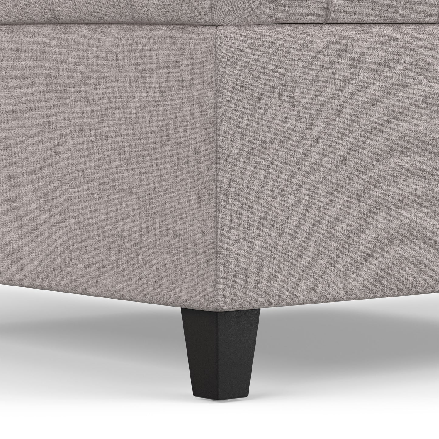 Cloud Grey Linen Style Fabric | Harrison Small Square Coffee Table Storage Ottoman