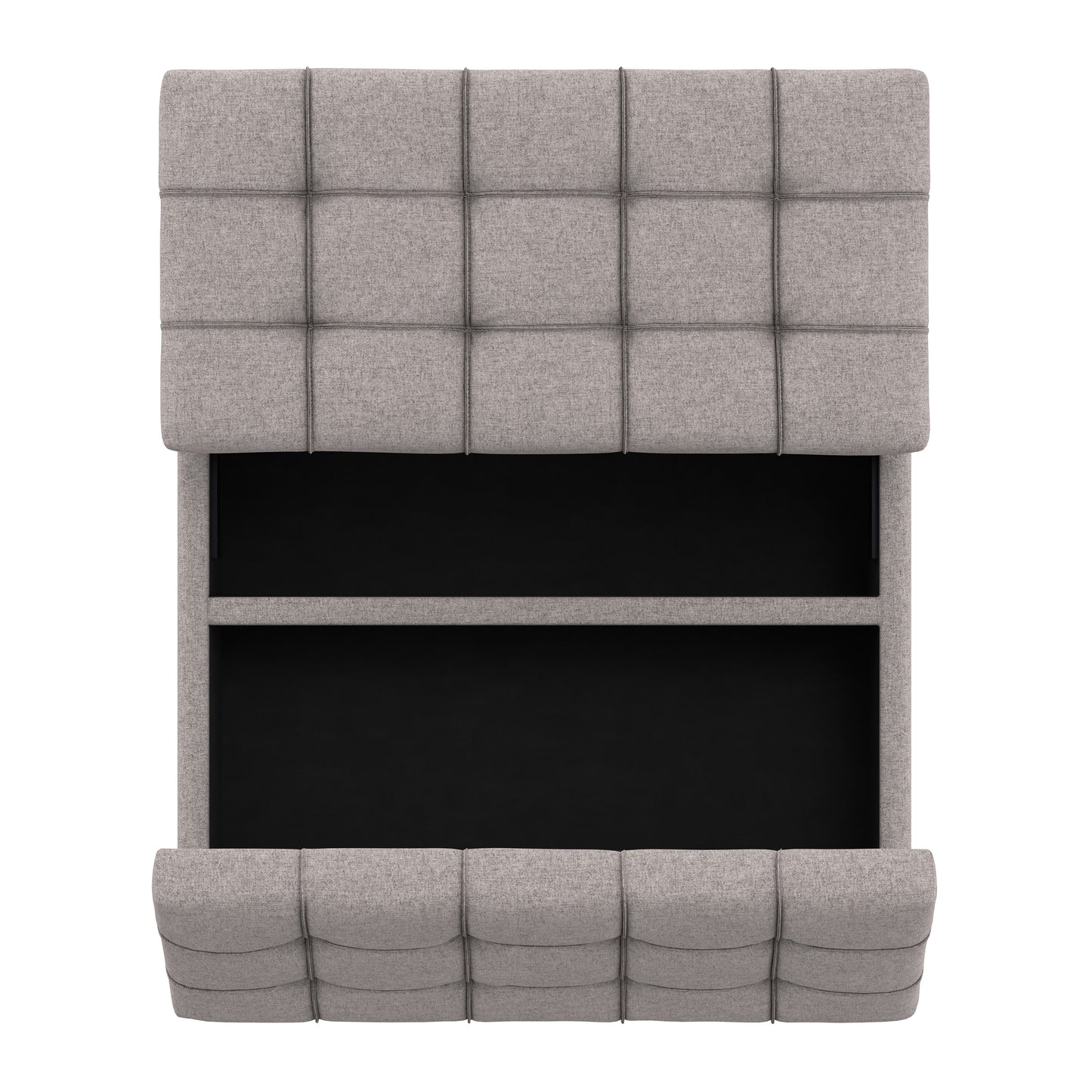 Cloud Grey Linen Style Fabric | Harrison Small Square Coffee Table Storage Ottoman