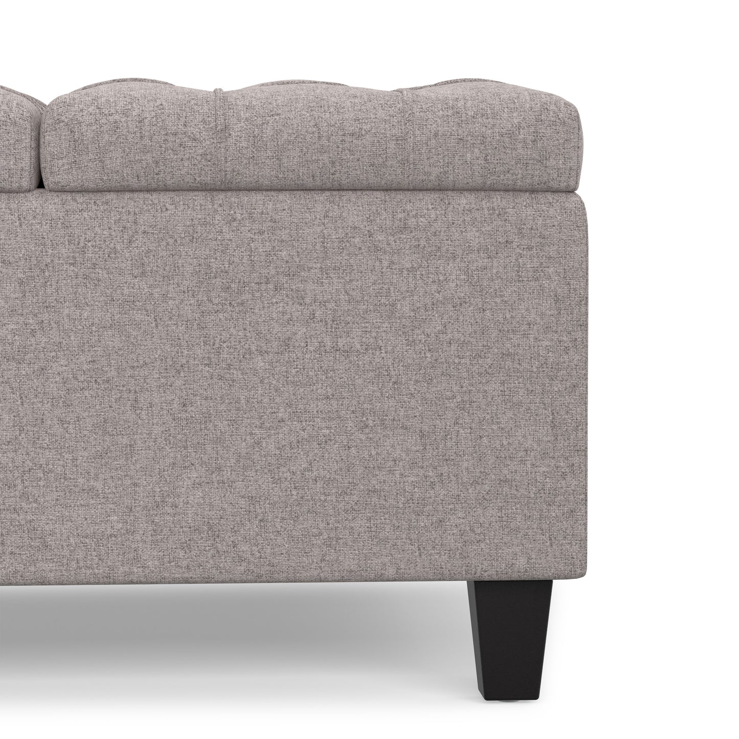 Cloud Grey Linen Style Fabric | Harrison Small Square Coffee Table Storage Ottoman