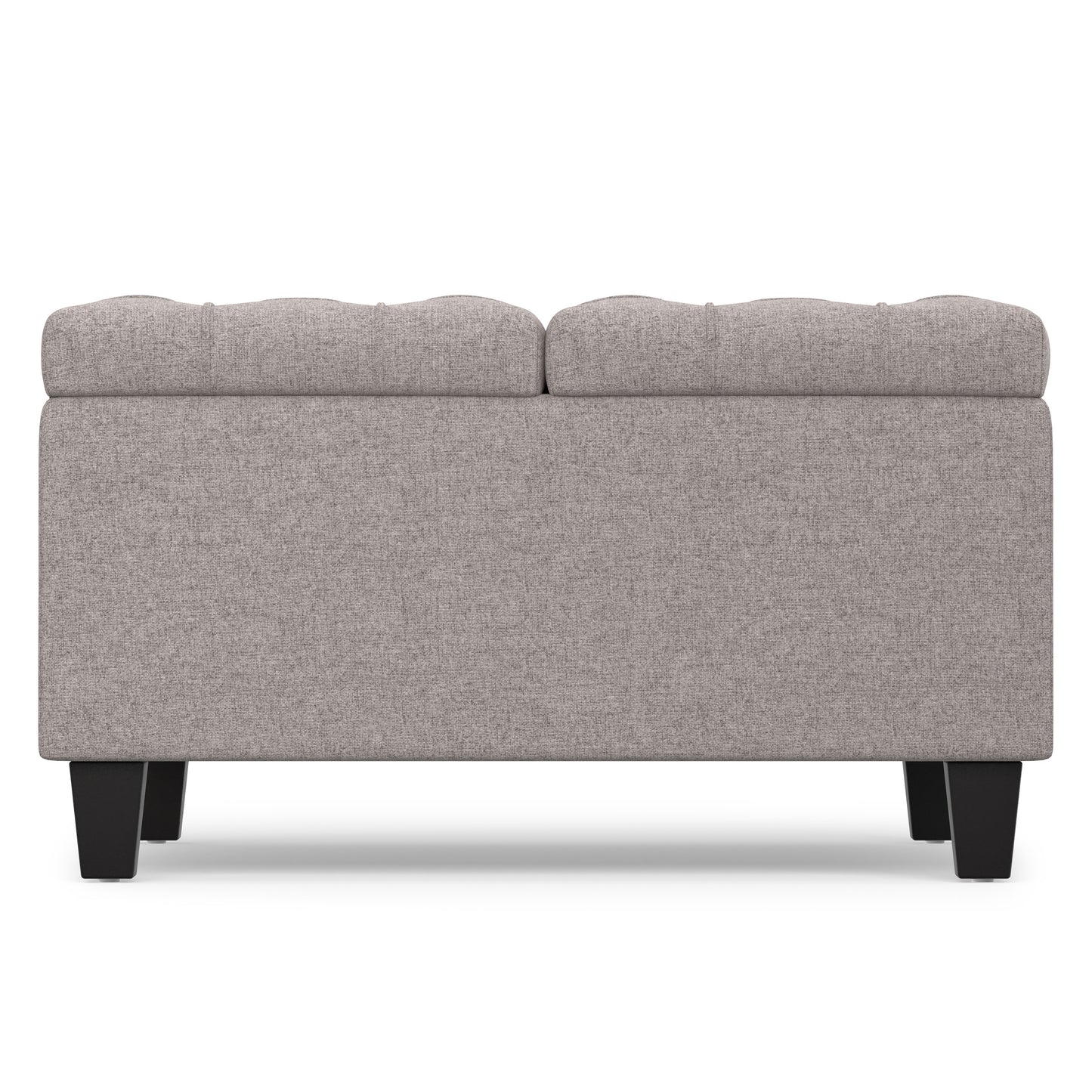 Cloud Grey Linen Style Fabric | Harrison Small Square Coffee Table Storage Ottoman