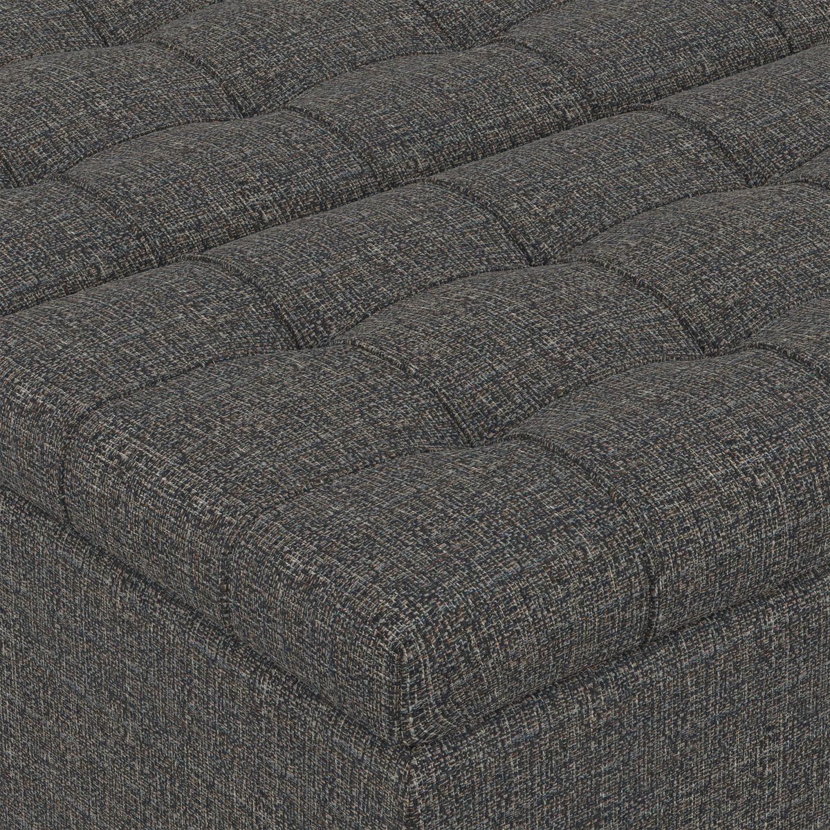 Ebony Tweed Style Fabric | Harrison Small Square Coffee Table Storage Ottoman