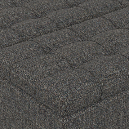 Ebony Tweed Style Fabric | Harrison Small Square Coffee Table Storage Ottoman