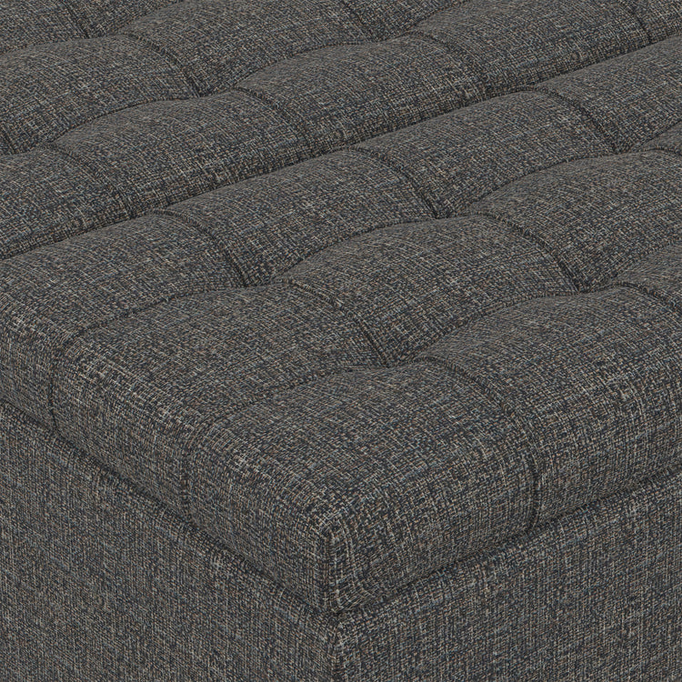Ebony Tweed Style Fabric | Harrison Small Square Coffee Table Storage Ottoman