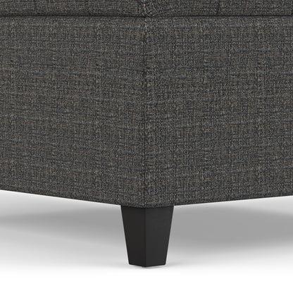 Ebony Tweed Style Fabric | Harrison Small Square Coffee Table Storage Ottoman