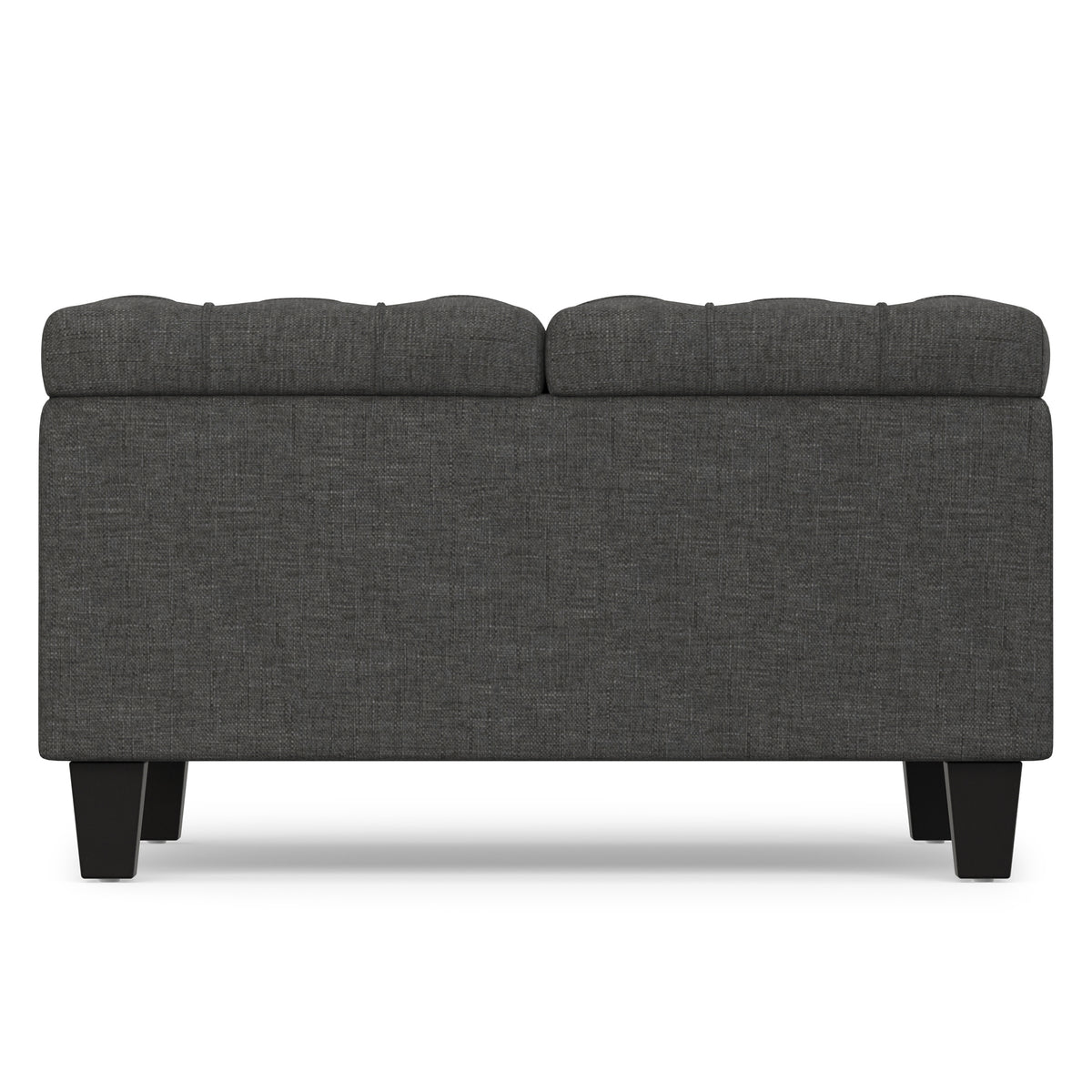 Slate Grey Linen Style Fabric | Harrison Small Square Coffee Table Storage Ottoman