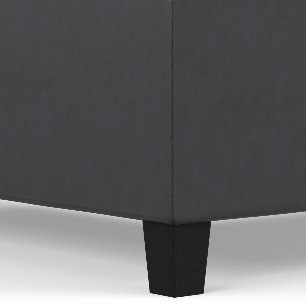 Stone Grey Vegan Leather | Ellis Coffee Table Storage Ottoman