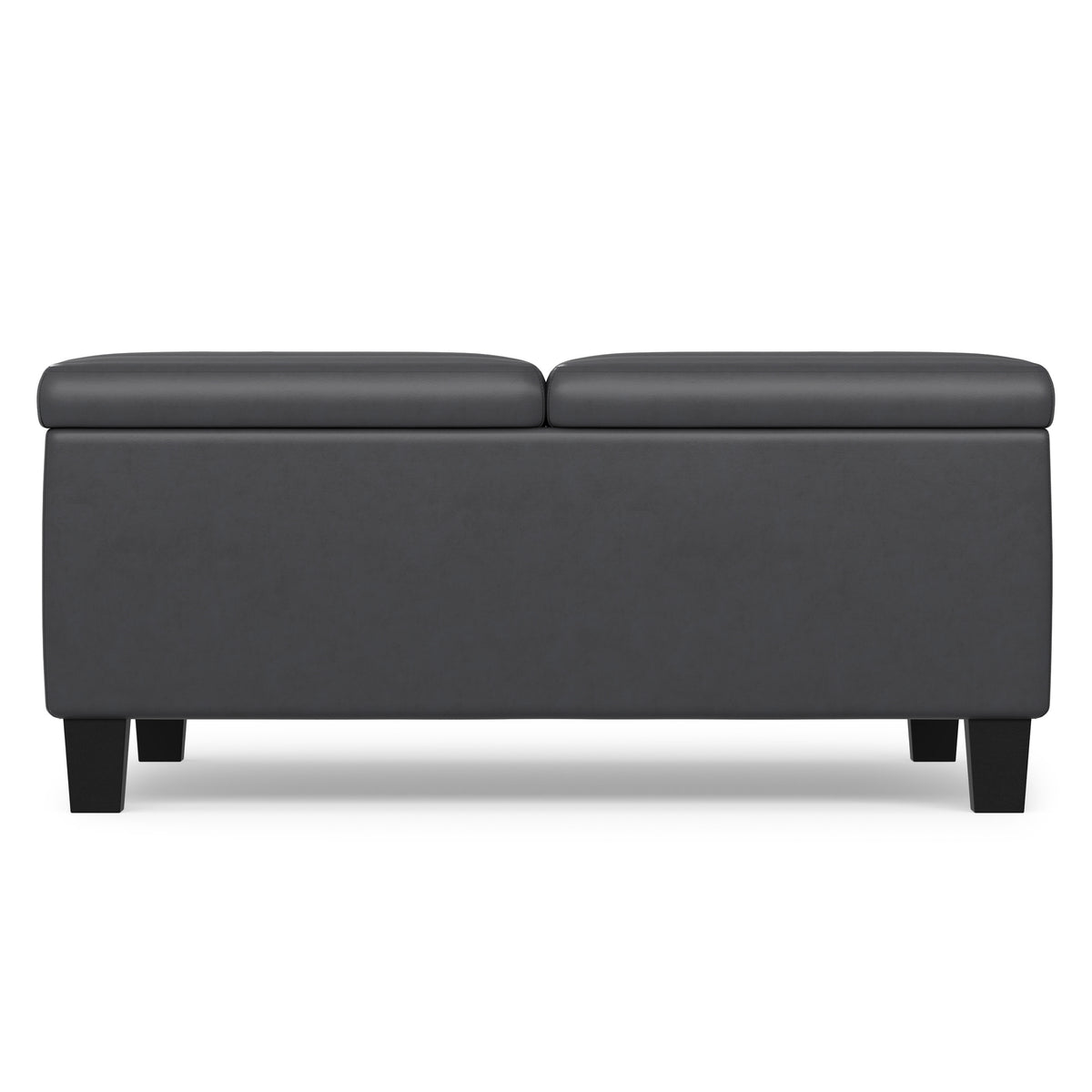 Stone Grey Vegan Leather | Ellis Coffee Table Storage Ottoman
