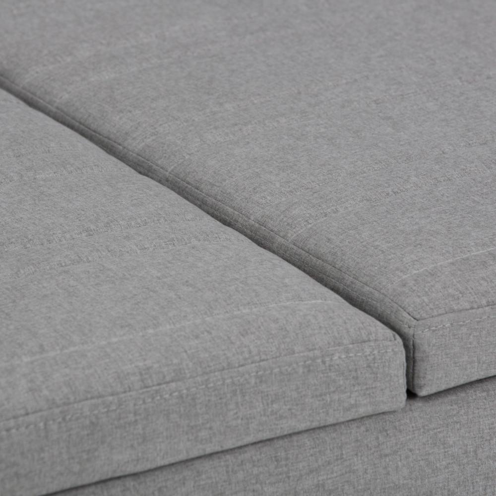 Cloud Grey Linen Style Fabric | Ellis Coffee Table Storage Ottoman
