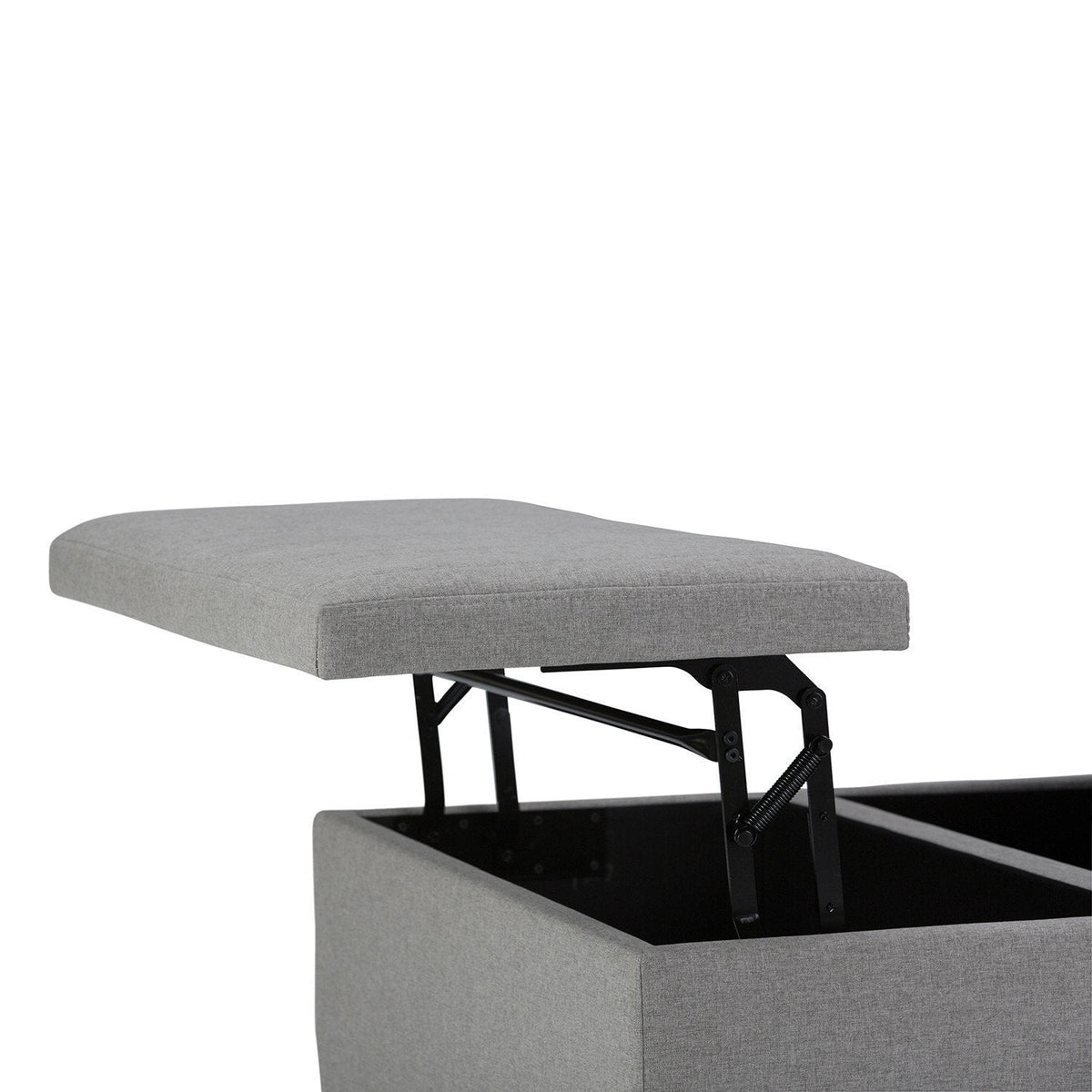 Cloud Grey Linen Style Fabric | Ellis Coffee Table Storage Ottoman