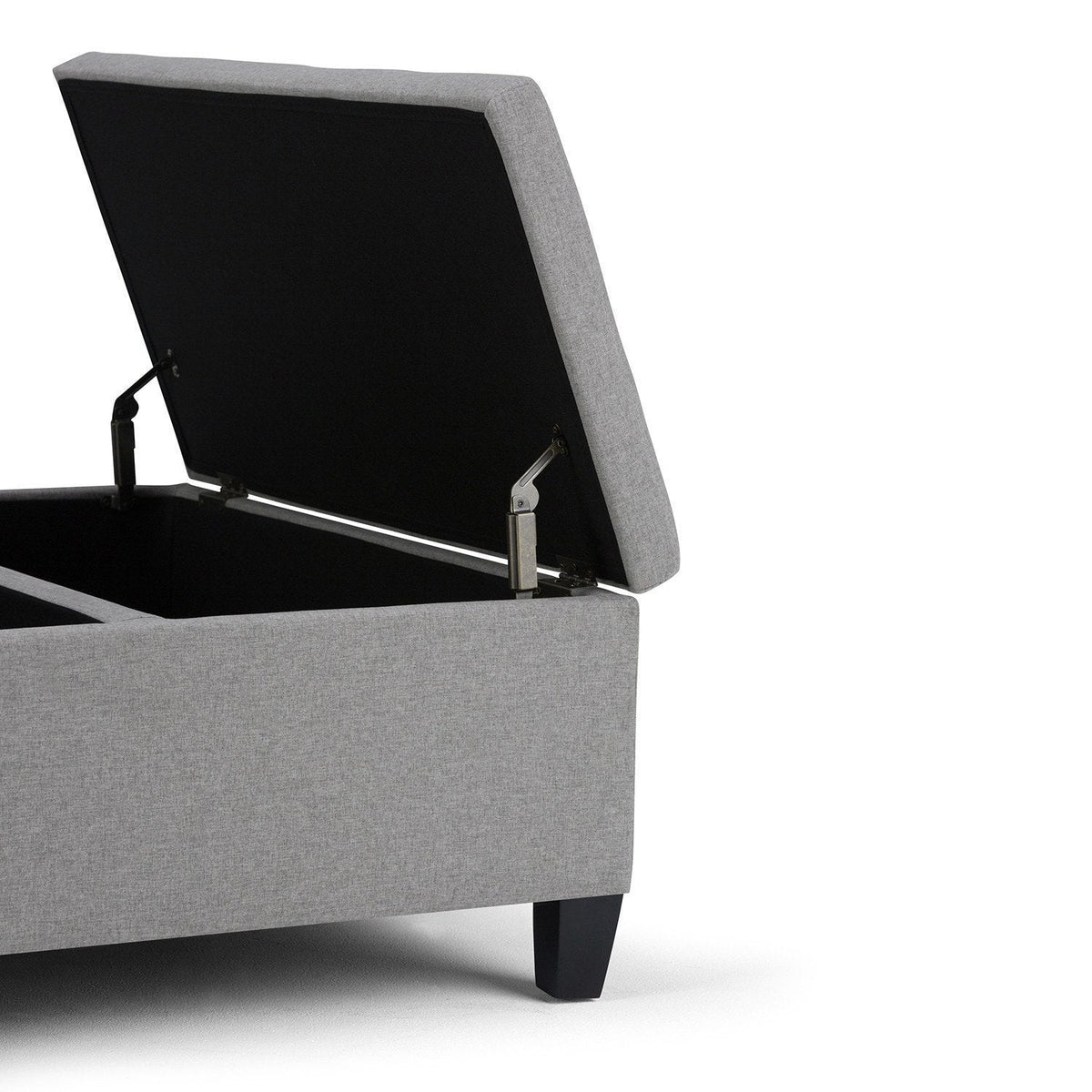 Cloud Grey Linen Style Fabric | Ellis Coffee Table Storage Ottoman