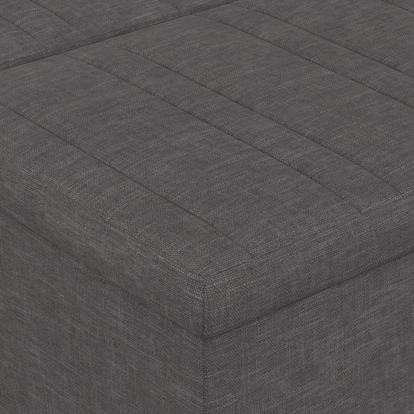 Slate Grey Linen Style Fabric | Ellis Coffee Table Storage Ottoman