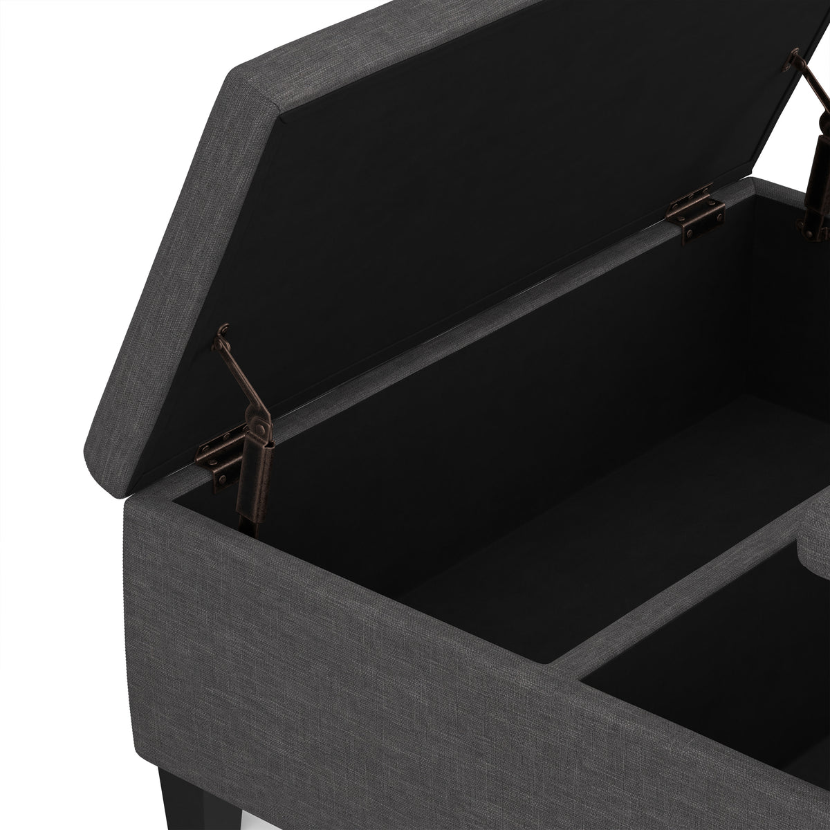 Slate Grey Linen Style Fabric | Ellis Coffee Table Storage Ottoman