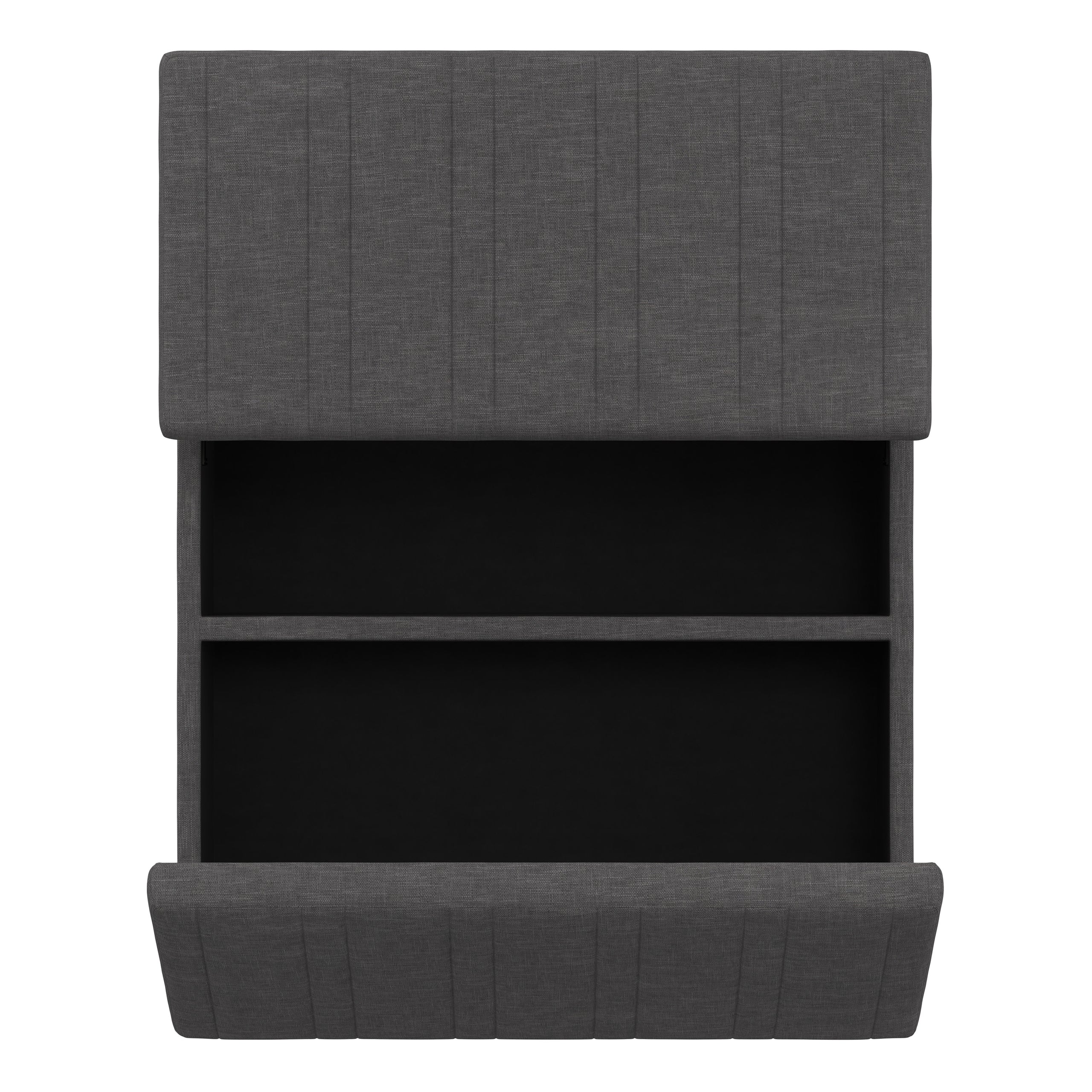 Slate Grey Linen Style Fabric | Ellis Coffee Table Storage Ottoman