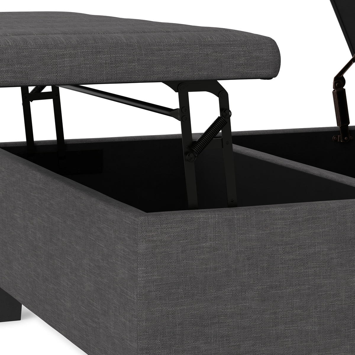 Slate Grey Linen Style Fabric | Ellis Coffee Table Storage Ottoman