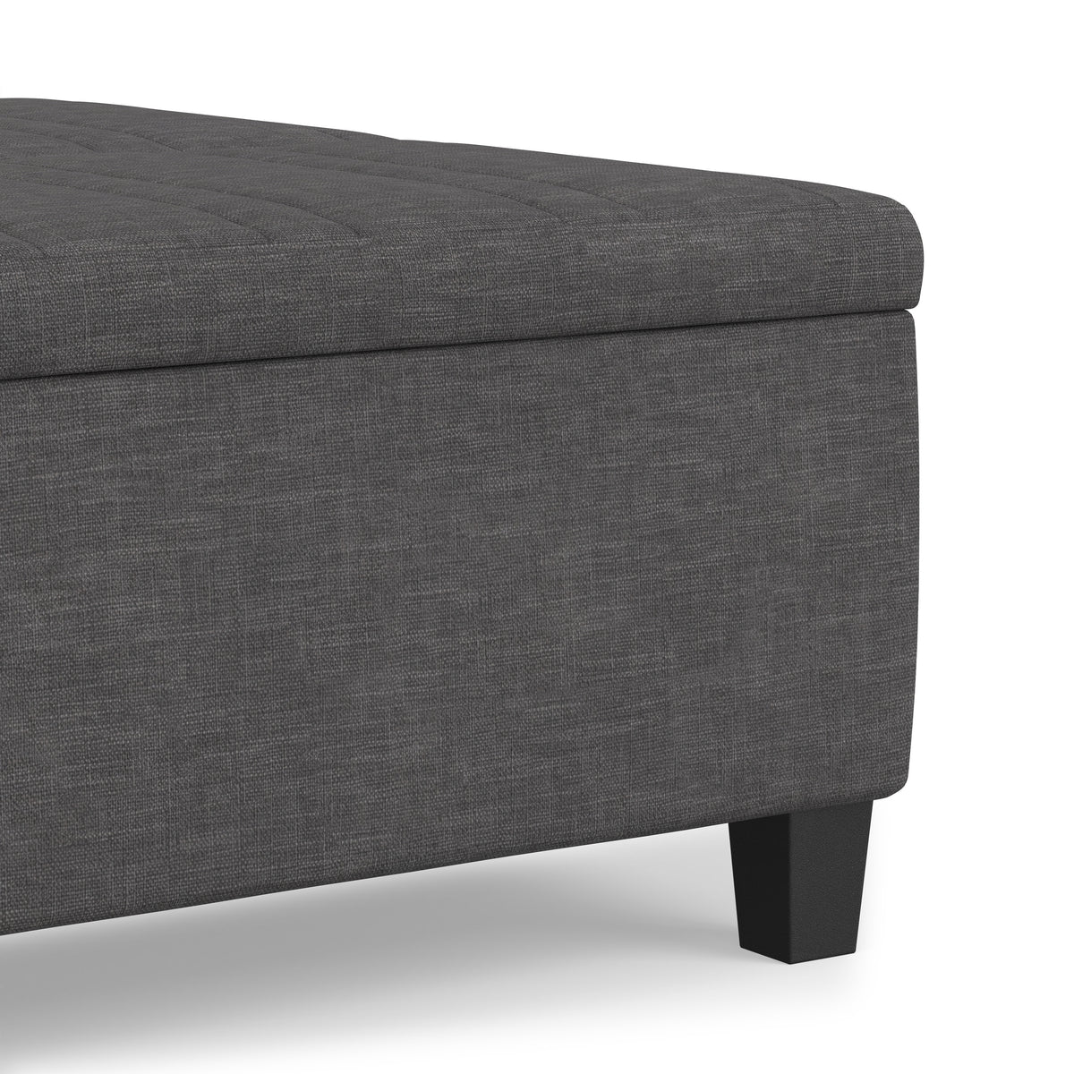 Slate Grey Linen Style Fabric | Ellis Coffee Table Storage Ottoman