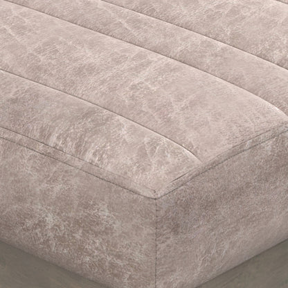 Distressed Grey Taupe Distressed Vegan Leather | Casey Ottoman Bench