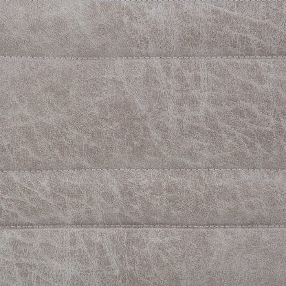 Distressed Grey Taupe Distressed Vegan Leather | Casey Ottoman Bench