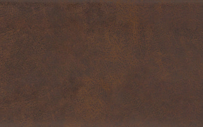 Distressed Chestnut Brown Distressed Vegan Leather | Chanelle Mid Century Ottoman Bench