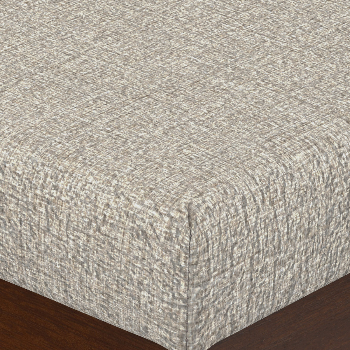 Platinum Tweed Style Fabric | Chanelle Ottoman Bench in Tweed