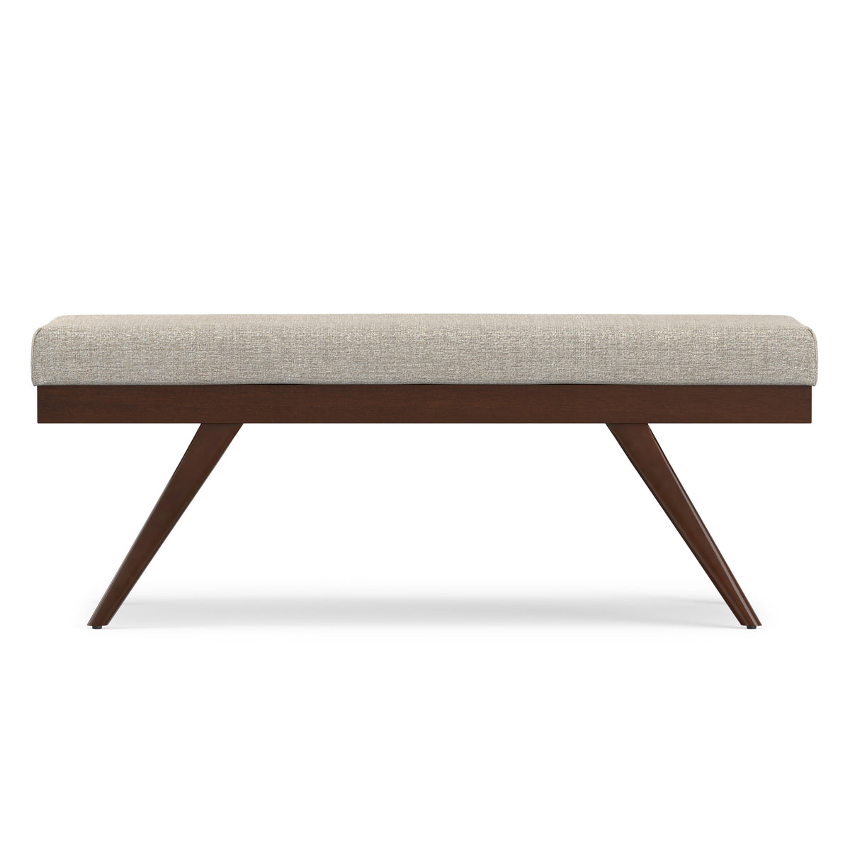 Platinum Tweed Style Fabric | Chanelle Ottoman Bench in Tweed