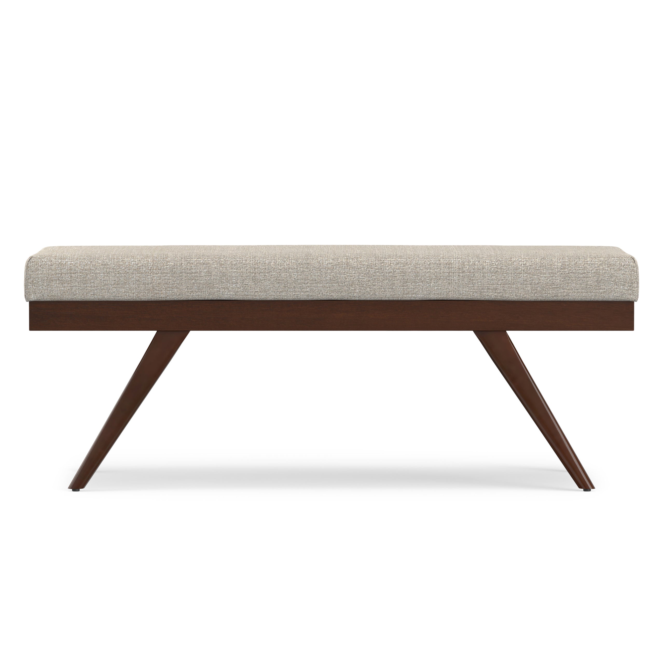 Platinum Tweed Style Fabric | Chanelle Ottoman Bench in Tweed