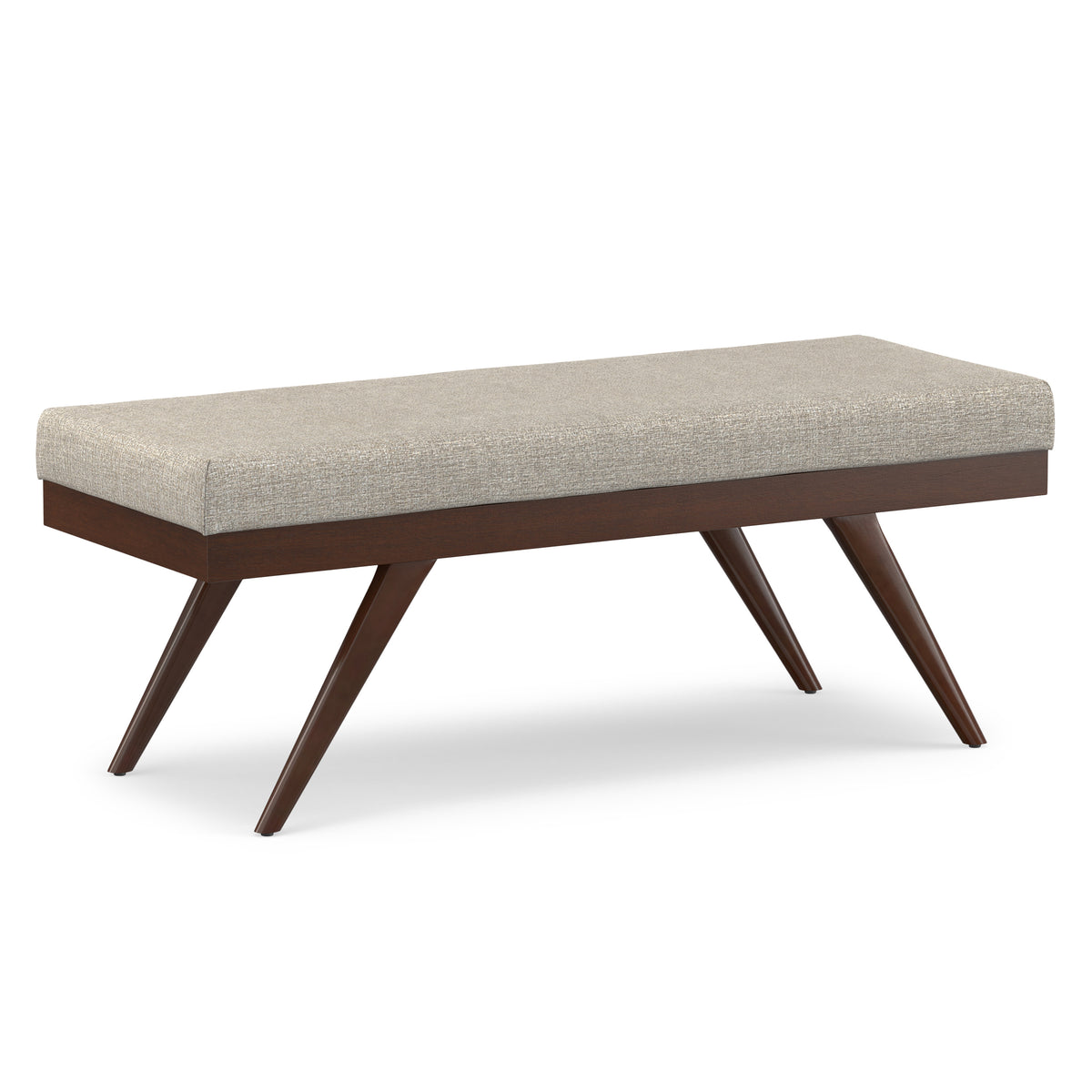 Platinum Tweed Style Fabric | Chanelle Ottoman Bench in Tweed